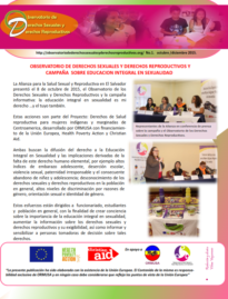 Boletin n°1: observatorio de derechos sexuales y derechos reproductivos y campaña sobre educacion integral en sexualidad