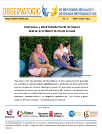 Boletin n° 2 – 2021  Salud sexual y salud Reproductiva de las mujeres debe ser prioridad en el sistema de salud