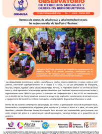 Boletín N° 1 – 2024 – Barreras de acceso a la salud sexual y salud reproductiva para las mujeres rurales de San Pedro Masahuat