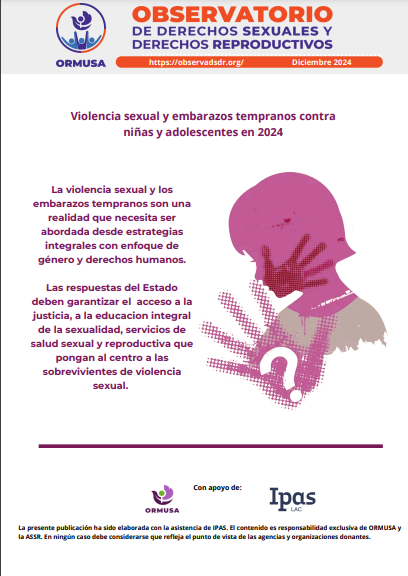 Violencia sexual y embarazos tempranos contra niñas y adolescentes en 2024