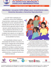 Boletín N° 2 – 2025,  Resultados encuesta CAPS refleja poco conocimiento sobre Derechos Sexuales y Derechos Reproductivos